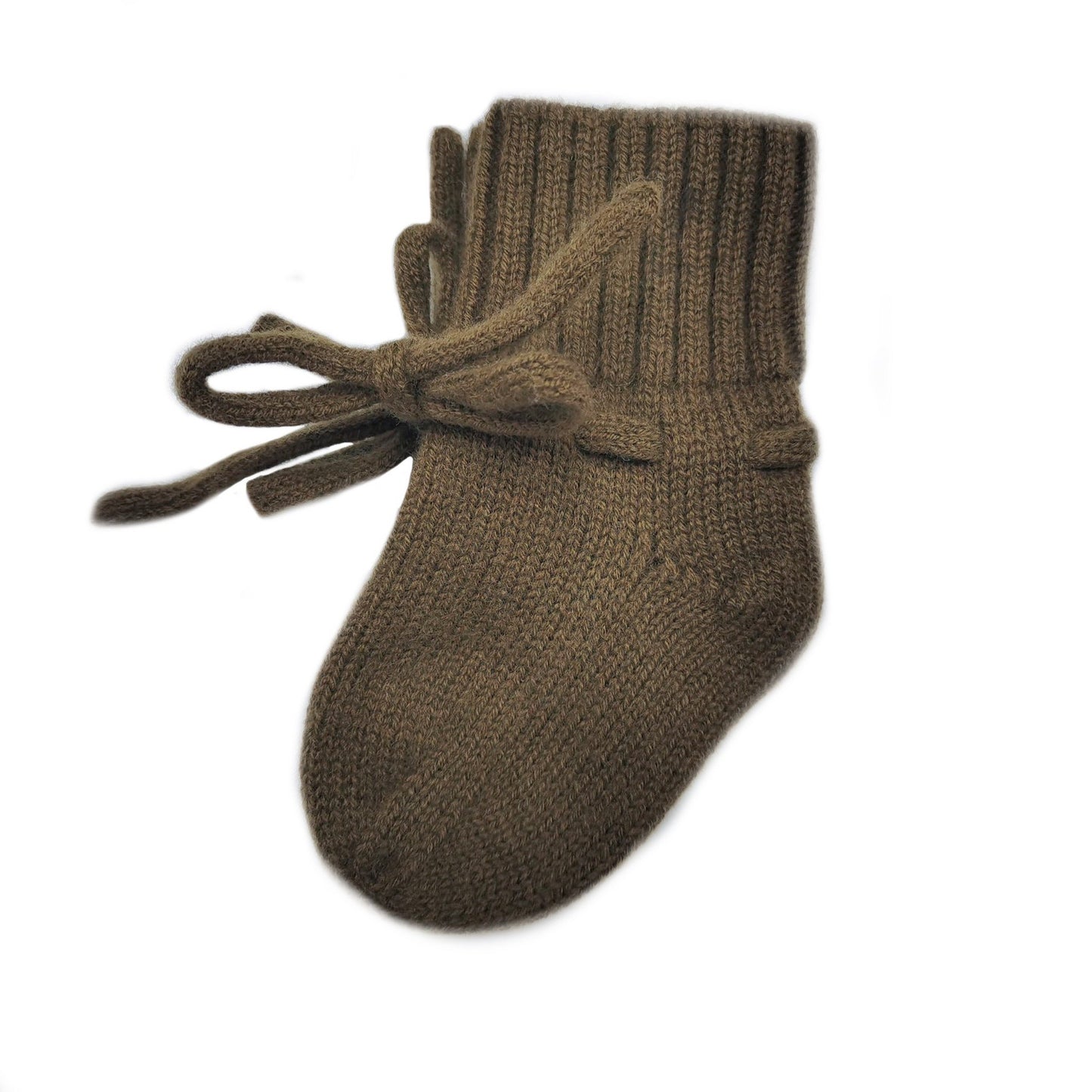 Petite Noé Merino wollen slofjes olive